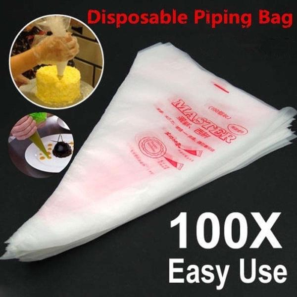 100Pcs Disposable Piping Bags Kitchen Kake Kream Decorating