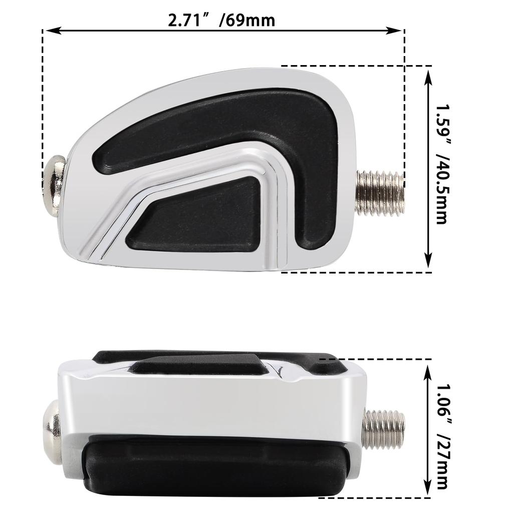 WOWTK Shifter Shift Pegs for All Harley FL Touring Road Street Electra Road and Chrome Pegs, Heel/Toe Models, 1986-2017 Softail, 1988-later CVO,