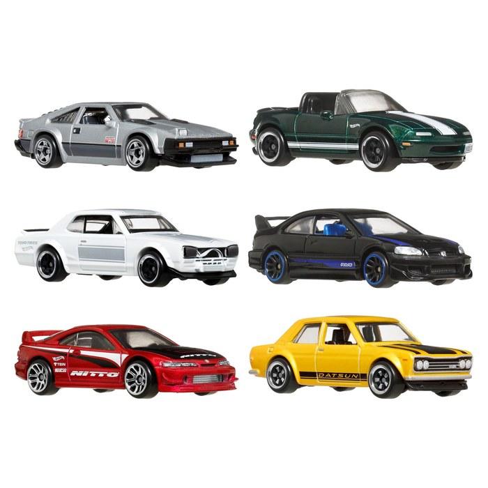 Hot Wheels Streets of Japan Multipack Vehicle Toy Cars 6-Pack, 1/64 Scale