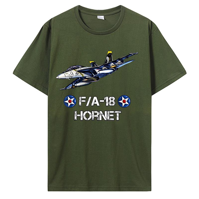 Vintage Flying F18 Hornet Navy Aviation Pilot Gift Tshirt Tees Unisex Cottno T Shirt Streetwear