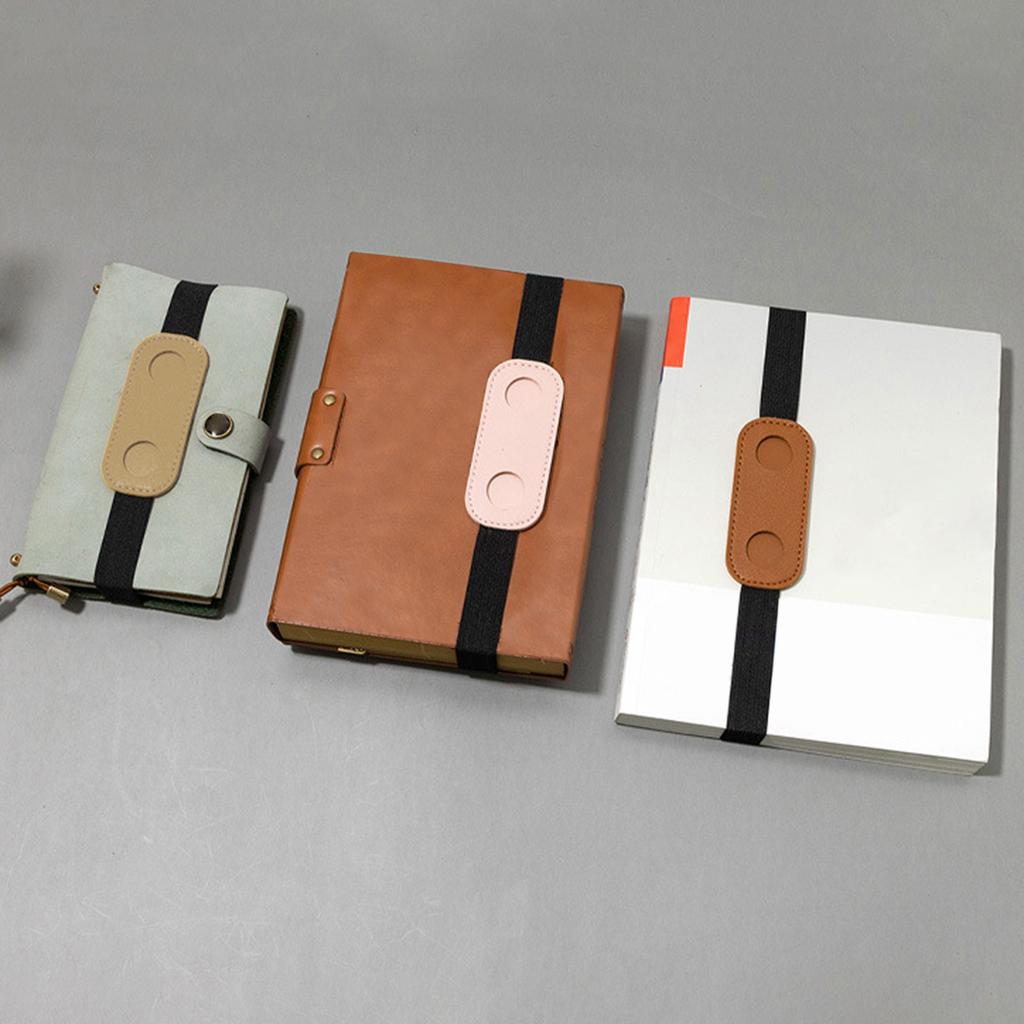 Pen Pouch Elastic Band Pen Holder PU Leather Pen Sleeve Pencil Holder for Notebook Journal Planners Binders and Books