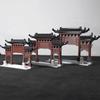 Chinese Archway Landscape Model - Ancient Style Miniature Pavilion, Rockery, Pond for Aquarium, Bonsai, Zen Garden Decor