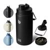 BOTTLE BOTTLE Water 2 Large Stainless Vacuum Thermal Cold Straw Sports Direct Club Black Bottle, Liters, Capacity, Jug, 2L, Steel, Insulated,