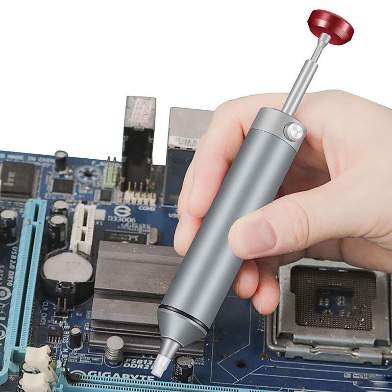 Aluminum Desoldering Pump Suction Tin Soldering Sucker Pen Powerful Vacuum Iron Welding Repair Tool for Electronic Component Mass Air Flow 3