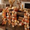Big Size Leaves Simulation Mapple Leaves Rattans Multicolor Hanging Decorative Vine  Party Supplies