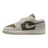 Кроссовки Air Jordan 1 Low SE GS Medium Olive Sail Детские Зеленый Светло-Древесно-Коричневый HV4396201