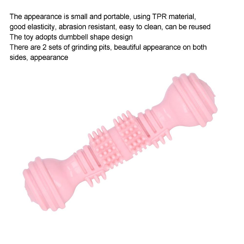 Bite Tough Dumbbell Dog Chew Toy Dumbbell Shaped Puppy Teeth Cleaning Toy Oral Care