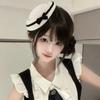 Beret Shape Top Hat Hairpins Velvet Dome Hat Cute Bow Small Hat Hairclip  Hair Accessories