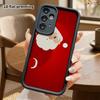 Phone Case: 2D Flat Samsung Galaxy A34 A35 M05 M06 S20 S22 S21 FE Plus 5G Step Design Protective Case, Peeping Santa Claus, Christmas and Halloween Gi