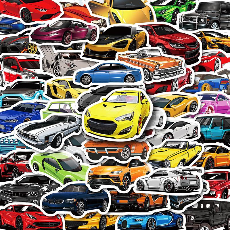 50 шт. гоночных автомобилей граффити наклейки ноутбук гитара багаж скейтборд автомобиль наклейка