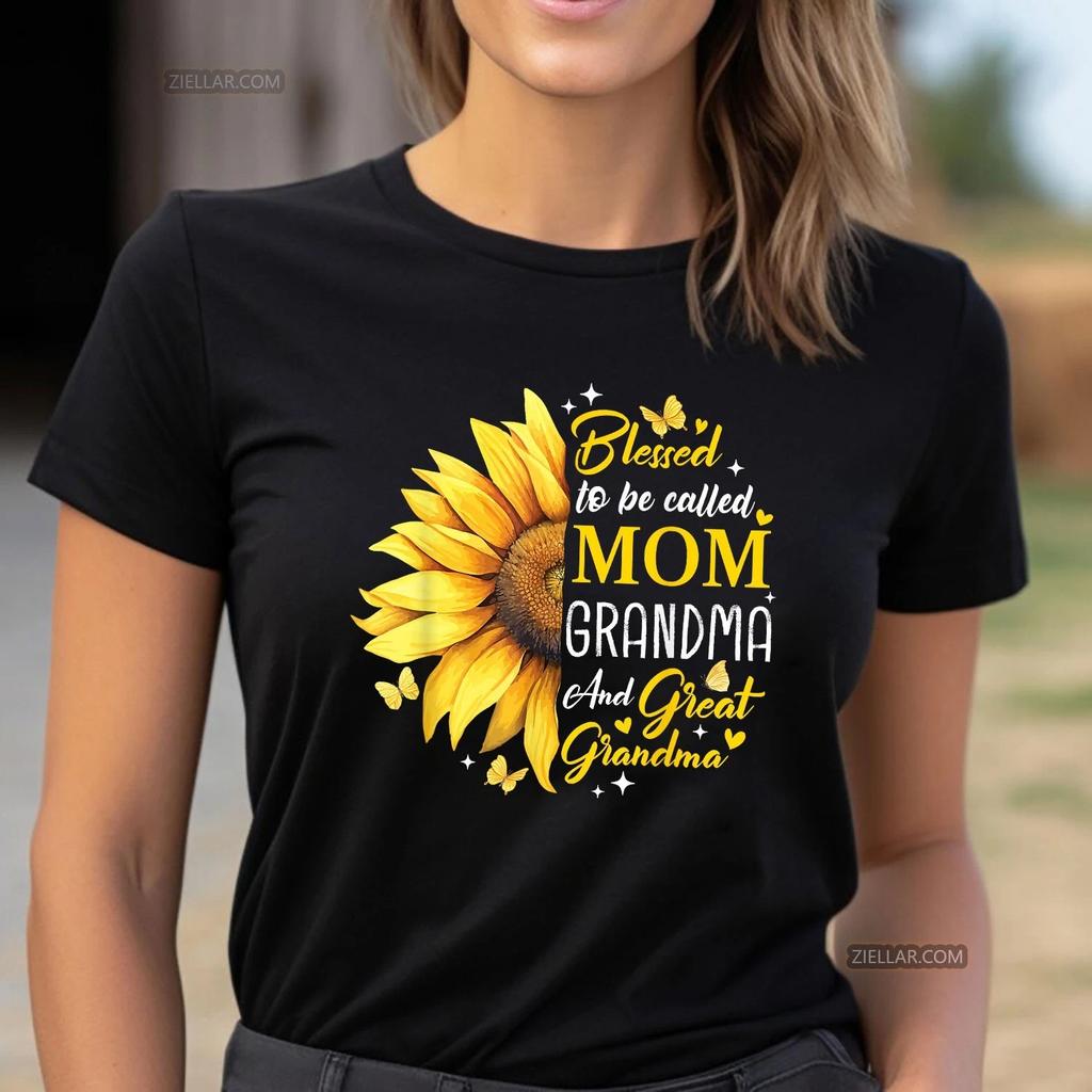 Blessed to Be Called Mom Grandma and Great Grandma T-shirt, Mother's Day Tee