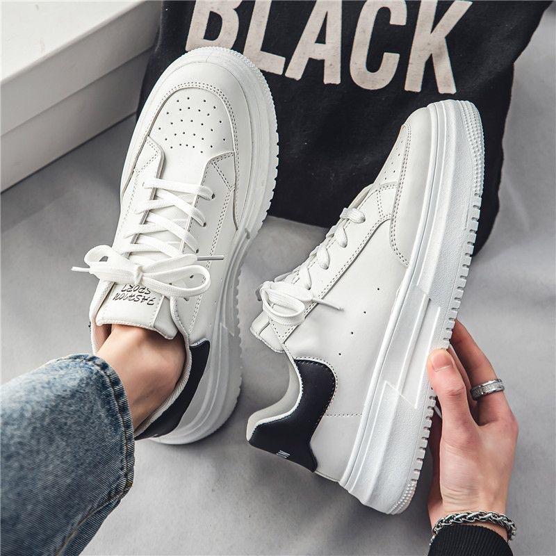 Autumn Men'S Shoes Breathable Little White Shoes Male Students Trend Platform Sports Shoes Casual Board Shoes