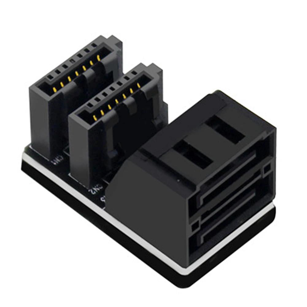 SATA 7Pin угловой адаптер Plug and Play 2 SATA 7Pin Male To Female конвертер Up Angle SATA 7Pin адаптер для материнской платы настольного компьютера