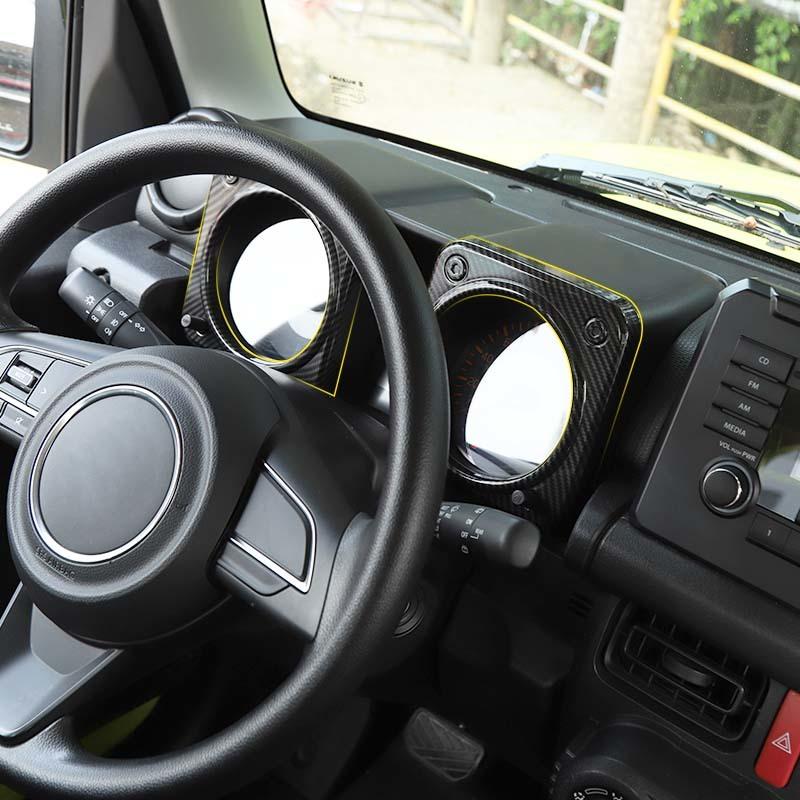  Декоративные наклейки на приборную панель автомобиля из АБС-пластика для Suzuki Jimny 2019, аксессуары для интерьера с принтом из углеродного волокна