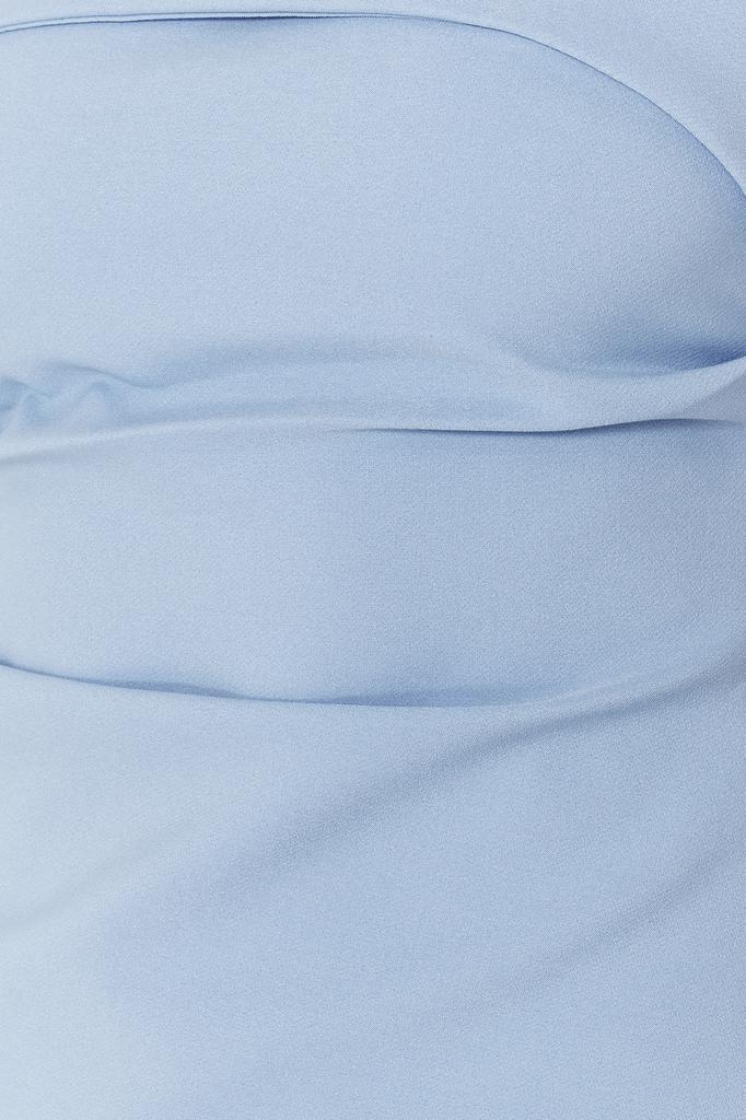 Women Fashion New Blouse Mink Strapless Fitted Woven Blouse