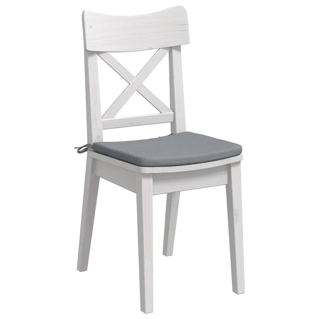 Seat Cushions 4 pcs Light Grey 40 x 40 x 3 cm Fabric