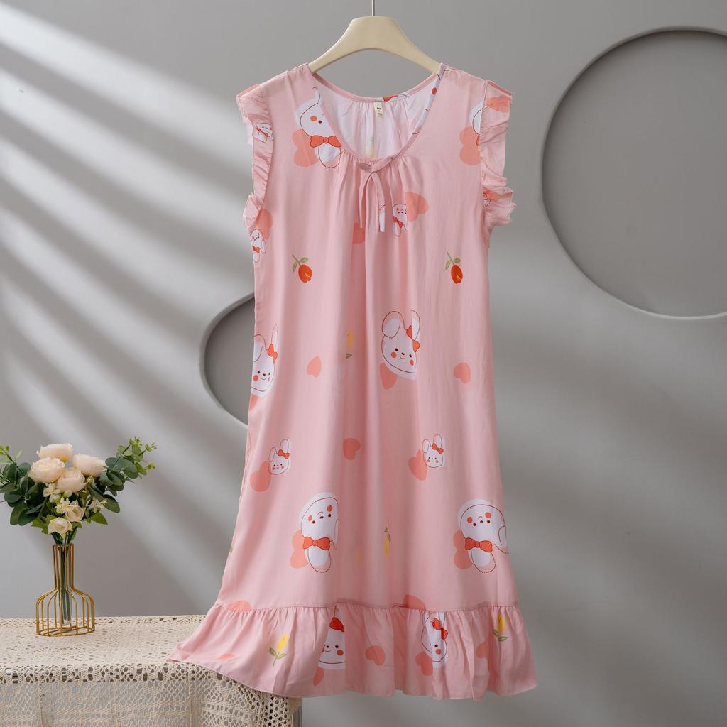 Новая женская хлопково-шелковая ночная рубашка с узлами на рукавах на весну, лето и осень, простая, повседневная, тонкая, свободная, домашняя одежда
