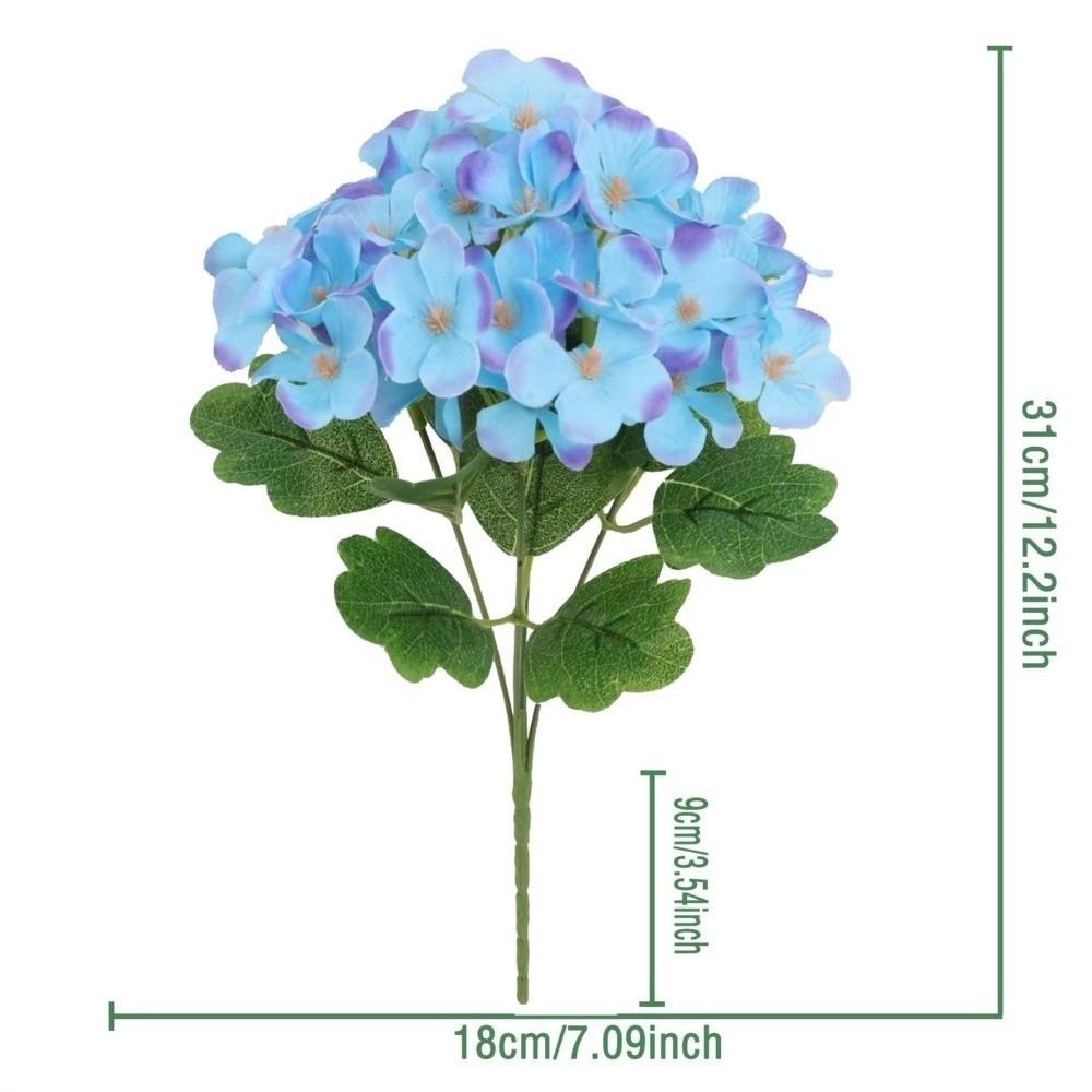 Dyed Edged Fake Flower Ball Silk Cloth Hydrangea New Simulation Flowers  Photography Props