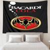 Bacardi Rum Bat Logo Tapestry Room Decoration Wall Hanging for Living Room Bedroom, dormitory, Birthday and Christmas gifts