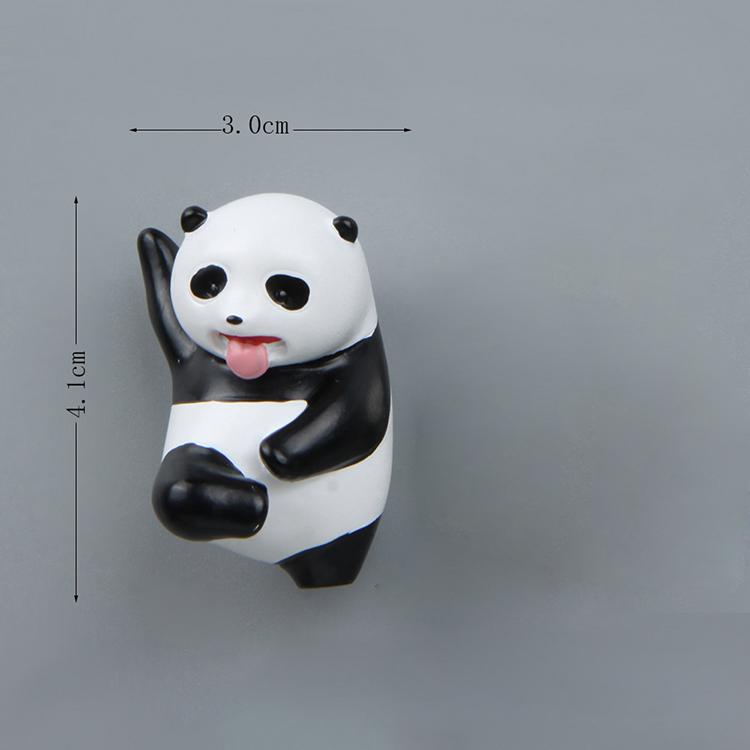 Панда, лежащая на ветке дерева, креативная магнитная пряжка, магнит на холодильник, присоска, магнитная наклейка, украшение для дома, Po Wall