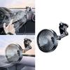 Car Suction Cup Fan USB Power Dashboard Windscreen Mount Cooling Fan Interior Air Circulator Fan 360 Degree Rotating Fan