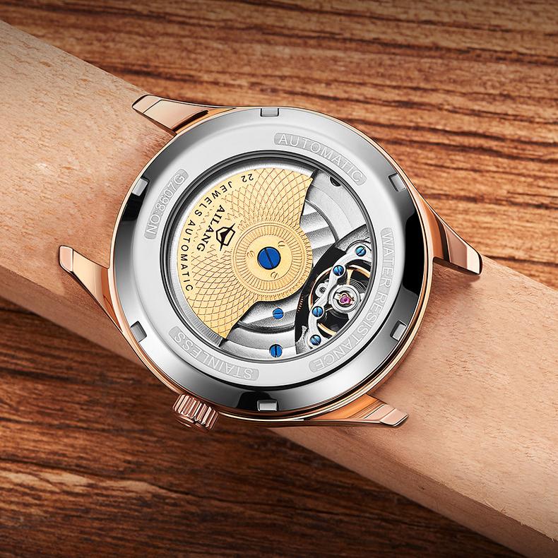 AILANG Watch Мужские автоматические механические мужские часы Водонепроницаемые полые часы