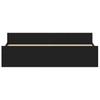 Bed Frame without Mattress Black Oak Finish 180 x 200 cm Engineered Wood