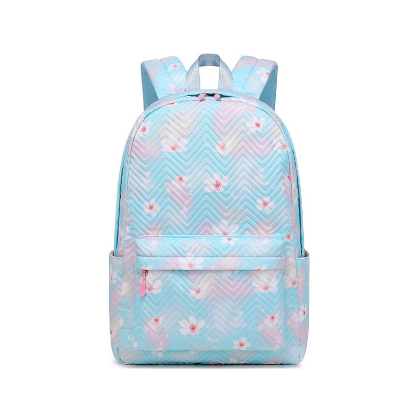 Printed Women's Backpack Simple and Fresh Student Backpack Large Capacity Three-piece Backpack