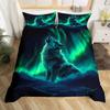 Пододеяльник Волк Полуторный Кингсайз Рев Волков Дикая Природа Комплект Постельного Белья Аврора Животные Галактический Принт Чехол для Одеяла для Детей Мальчиков