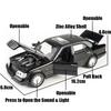 1/32 Mercedes-Benz W140 Classical Toy Car Model Diecast Alloy Miniature Sound & Light Pull Back 1:32 Collection Gift for Boy Kid
