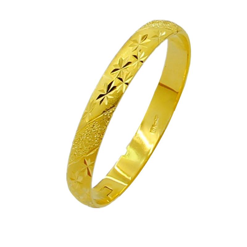 24k Gold Bracelet Plating Gold Gypsophila Gold Color Bracelet For Women Wedding Jewelry Gifts