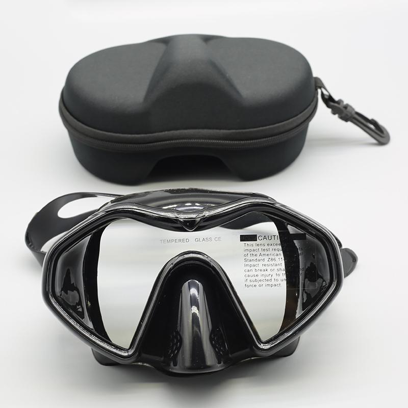 Профессиональный силиконовый водонепроницаемый и антизапотевающий комплект для подводного плавания для взрослых с большим зеркалом для погружения с мокрой горловиной