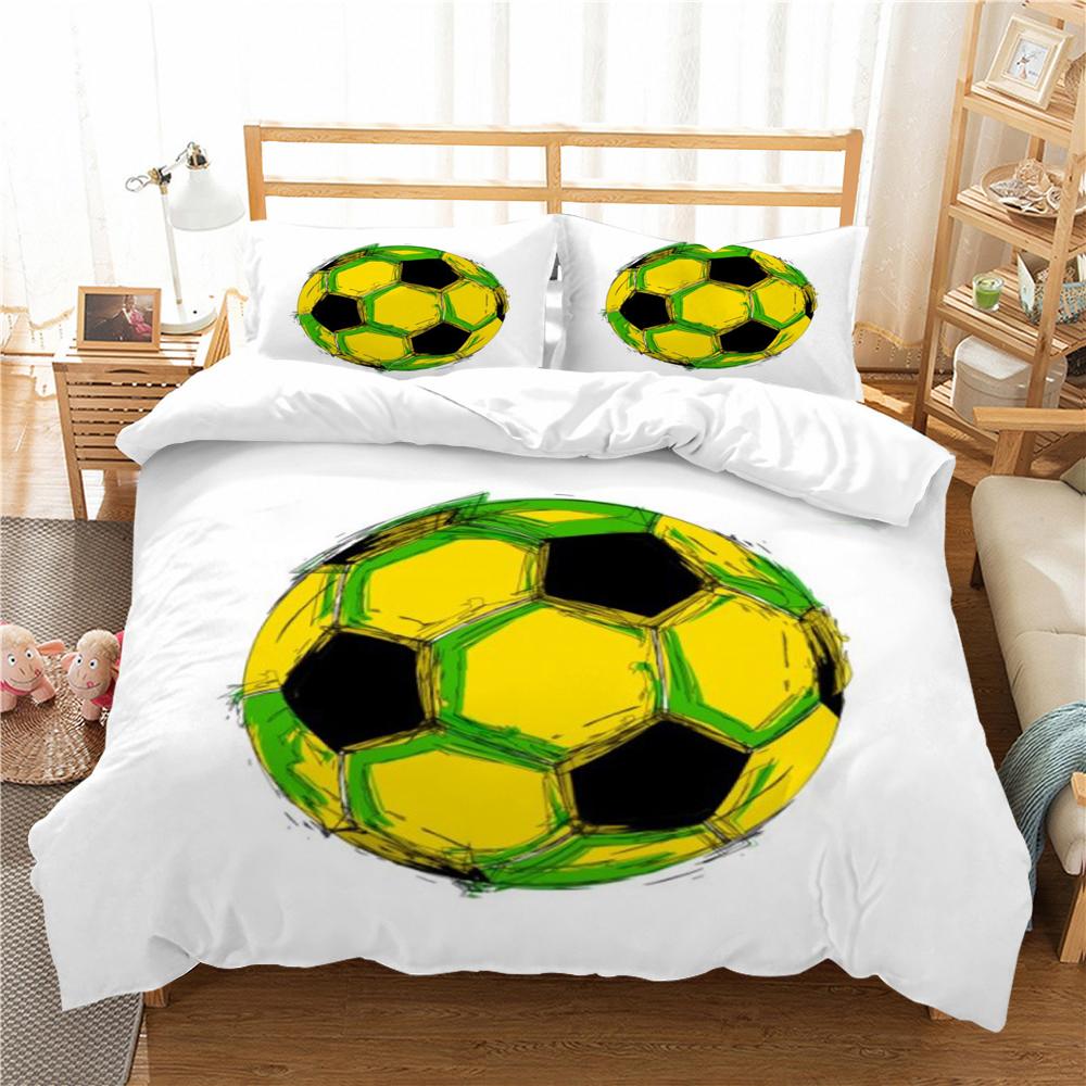 Футбольная картина, покрывало на кровать, костюм, домашняя постельная одежда, комплект пододеяльников с королевой, модный комплект постельных принадлежностей