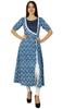 Designer Angrakha Style Cotton Kurta Long A-Line Kurti Dress Indian Women Cusom