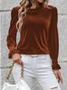 2024 Autumn/Winter Women's Velvet Long-Sleeve Top