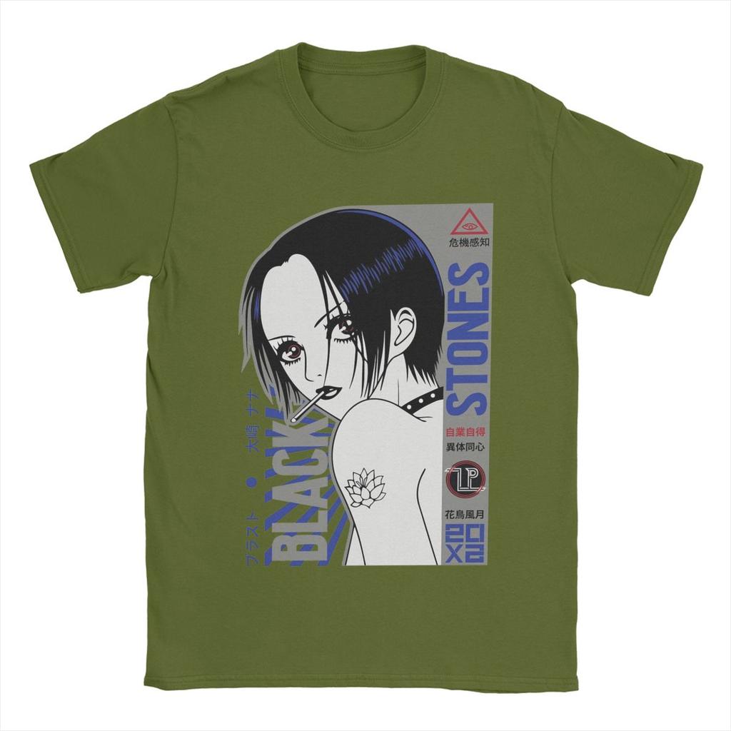 Мужские футболки Nana Osaki, хлопковые топы в стиле аниме, футболки с коротким рукавом и круглым воротом для отдыха, футболки в подарок на день рождения