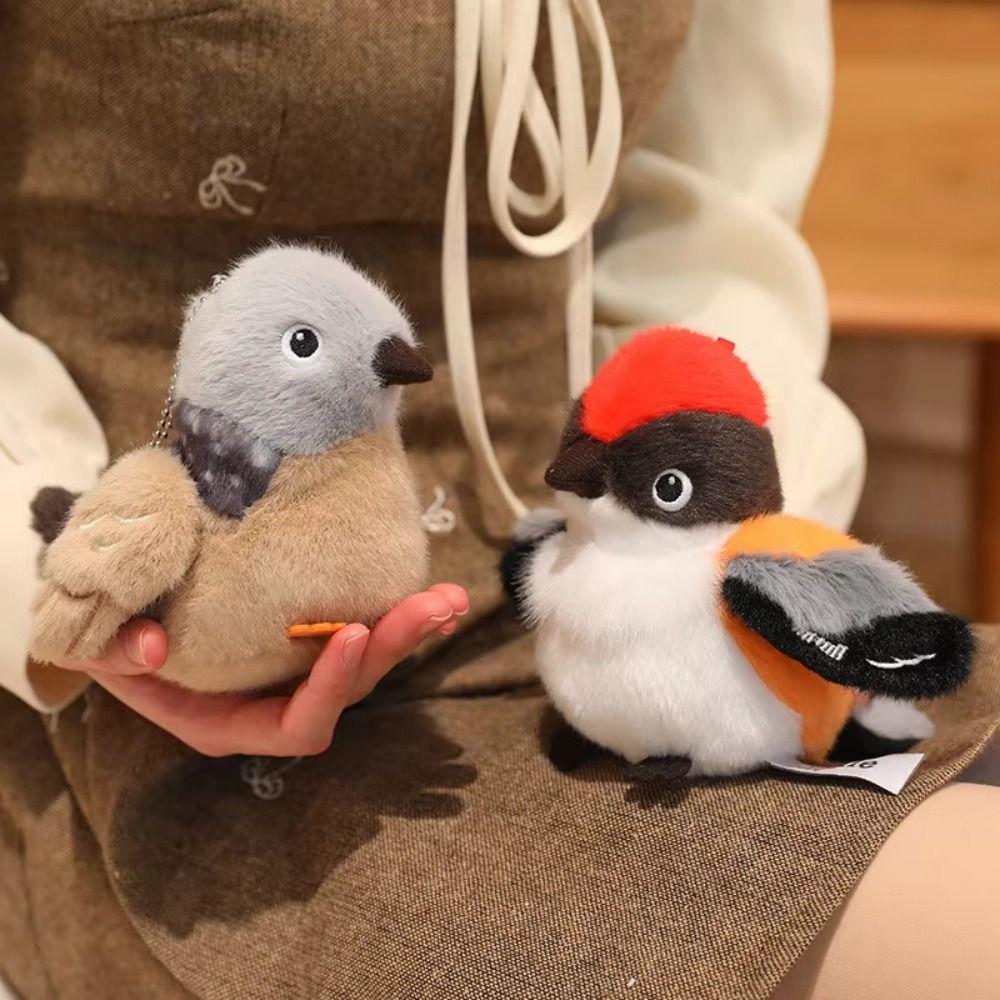 Simulation Birds Plush Pendant Cute Animal Bird Doll Pendant Plush Bird Keychain Children Gift