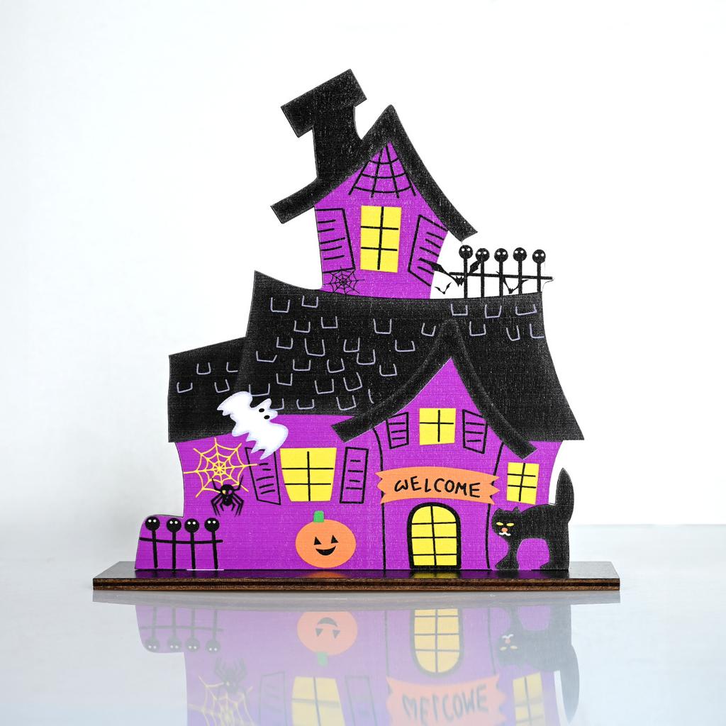 1 шт. Хэллоуин Сцена Украшение Хэллоуин Настольный Деревянный Орнамент Украшение для Вечеринки на Хэллоуин