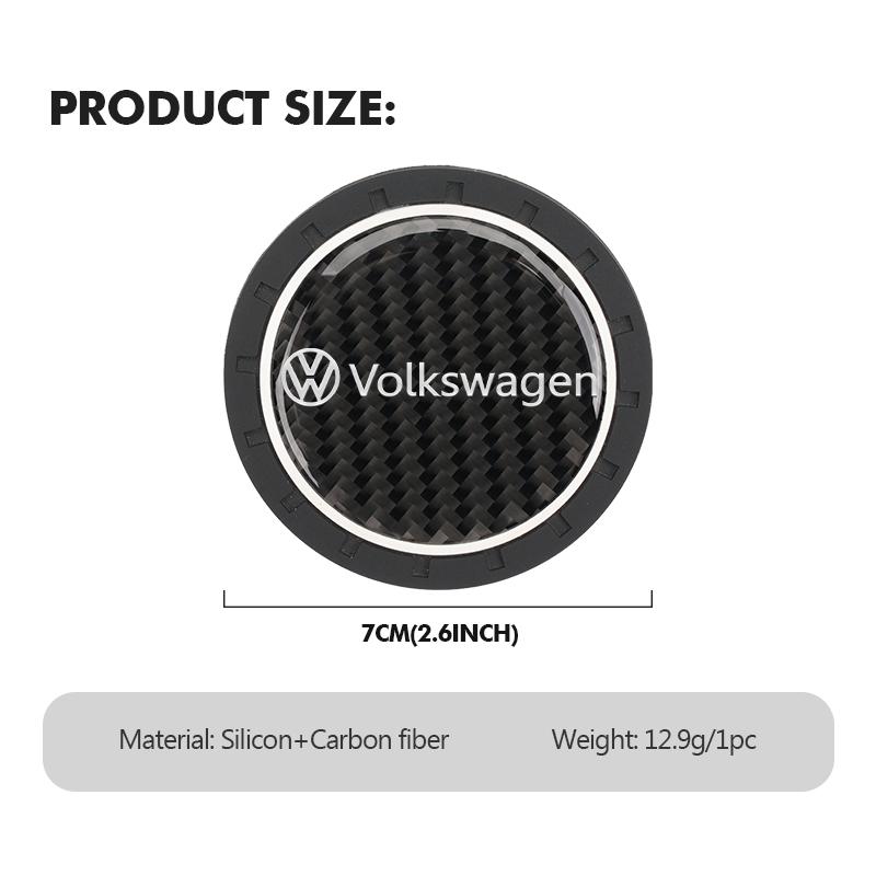 For Volkswagen VW 2pcs Car Cup Holder Anti Slip Insert Coaster Pads Accessories Golf 4 5 6 7 Polo Jetta Sagitar Magotan Passat zj4