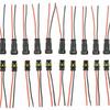 10 комплектов 2-контактный водонепроницаемый автомобильный разъем для электрического кабеля с уплотнением, штекер с проводом AWG