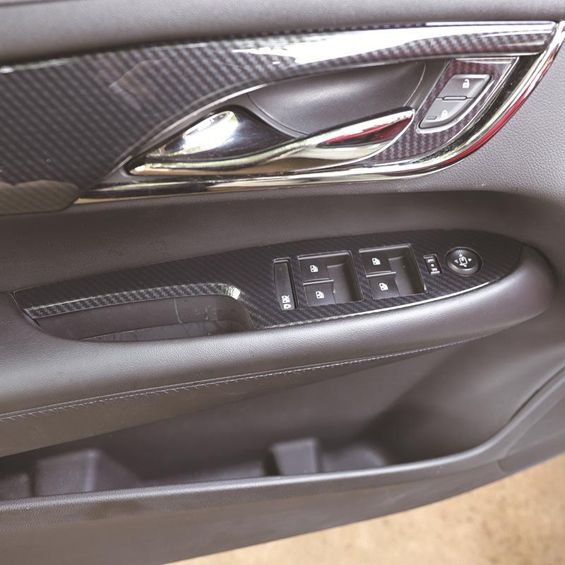 Добавьте немного стиля вашему Cadillac ATSL 2014-2017 Автомобильные аксессуары Наклейки в стиле углеродного волокна Украшение салона автомобиля Панель приборов