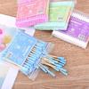 100pcs/ Pack Makeup For Medical Women Double Head Disposable Wood Sticks Cotton Buds Tip