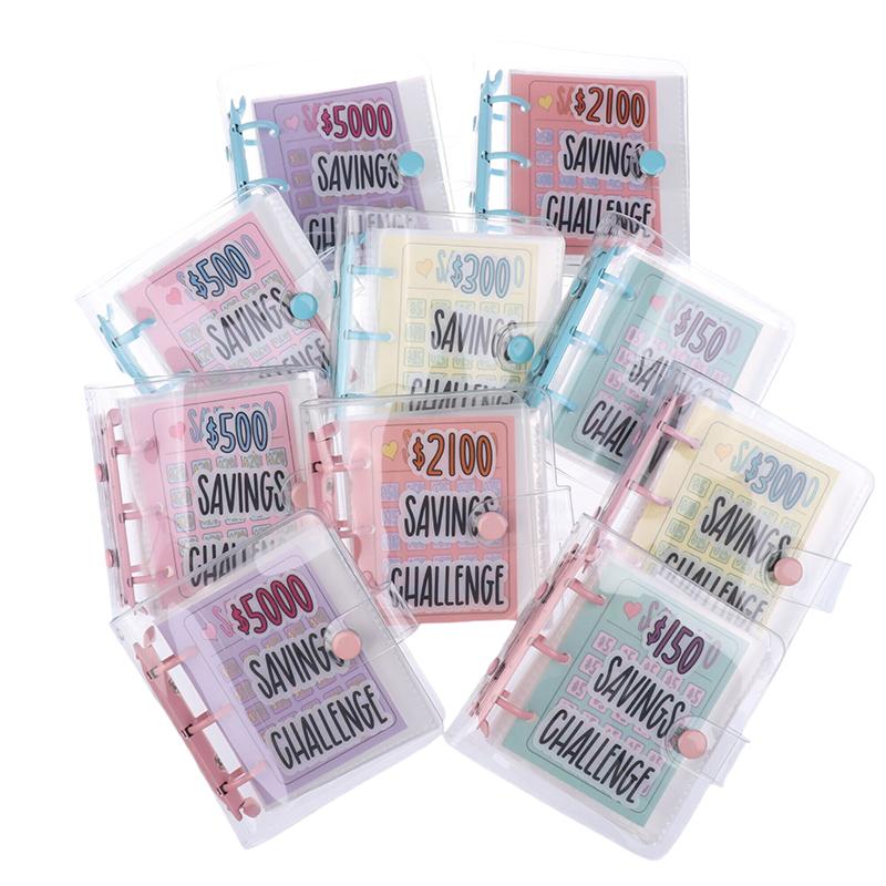 Мини-переплет для сбережений 150-5000 долларов США. Книга для сбережений. Бюджетное хранилище. Конверт для блокнота. Конкурс сбережений.