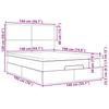 Ottoman Bed with Mattress Black 140x190 cm Velvet