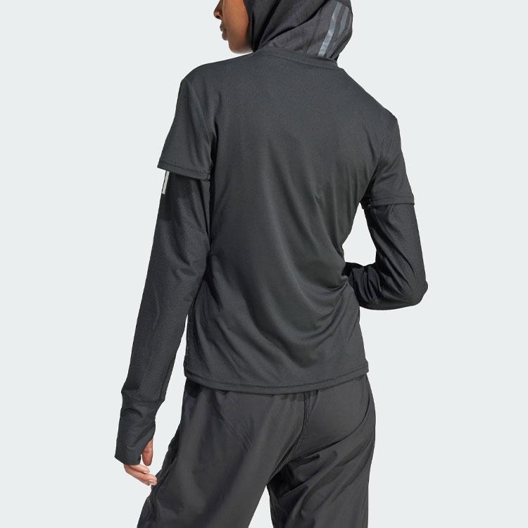 adidas Adizero Essentials Running Slim Fit Футболка с коротким рукавом Женские топы Черные IN1172