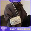 Fashion Diamond Chain Small Square Bag New High-end Simple Shoulder Bag Trendy Versatile Messenger Bag
