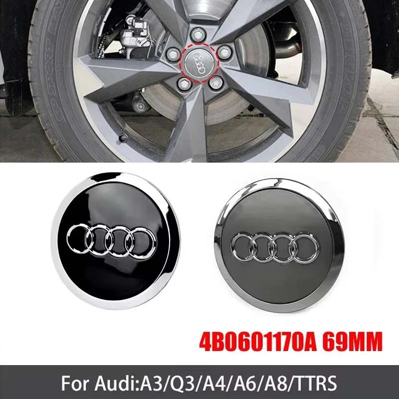 4Pcs/pack 69mm Cap Hub Covers Badge Wheel Center Car Styling for Audi A3 A4 A5 A6 A7 A8 TT V8 RS3 RS5 Q3 Q5 Q7 TT Wheel Hubcap
