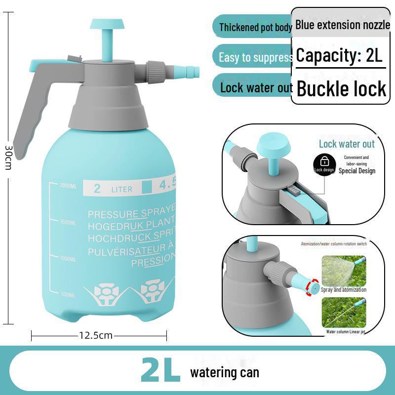 Лейка под давлением объемом 2 л для домашнего хозяйства и сада, пневматический распылитель для дезинфекции.
