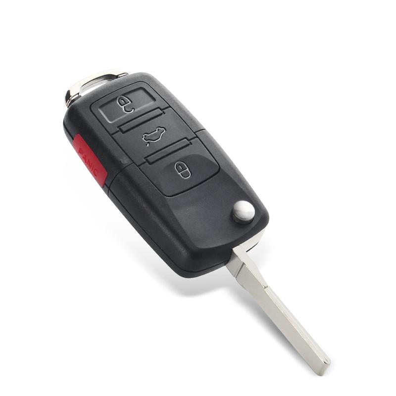 KEYYOU New For VW Volkswagen Golf 4 5 Passat B5 B6 Polo Touran Jetta Seat Skoda Fob Remote Flip Folding Car Key Shell Uncut Case