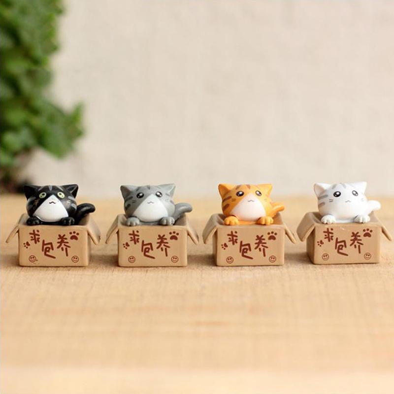 1 шт./набор милый мини-садовый котенок украшение кошка миниатюрные фигурки домашний декор комнаты
